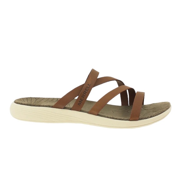 merrell women's duskair seaway slide leather sandal